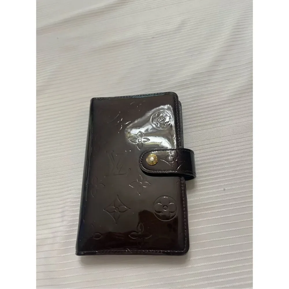 Louis Vuitton Agenda PM 6 Hole Women's Notebook Amarant Monogram Vernis